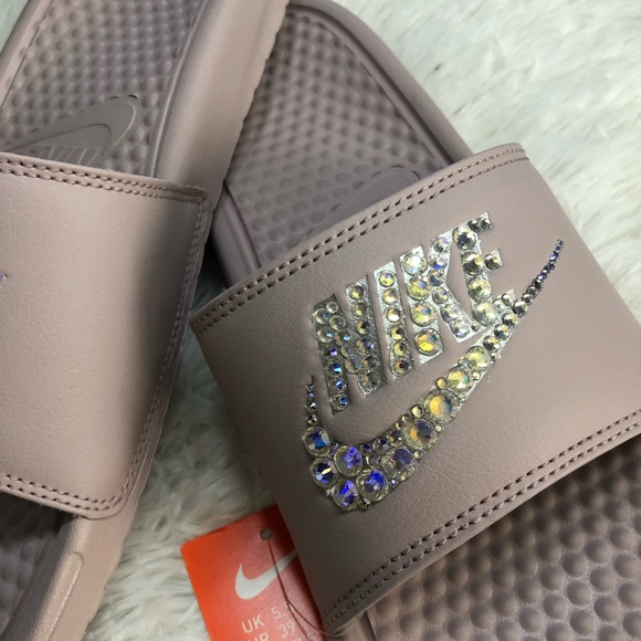 CUSTOM Rhinestone Nike Slides - Picture 4 of 5